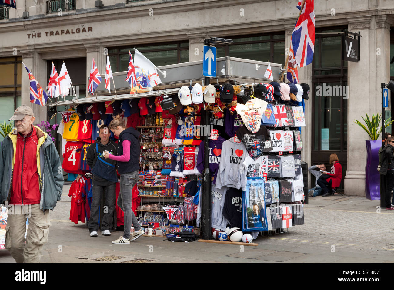 London souvenir street selling Stock Photo Alamy