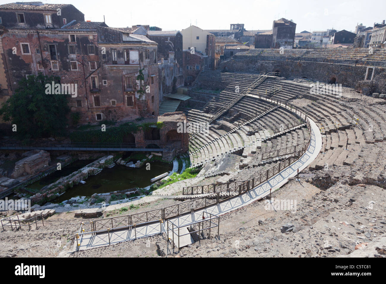 Ancient theatre in Catania Sicily Italy Stock Photo - Alamy