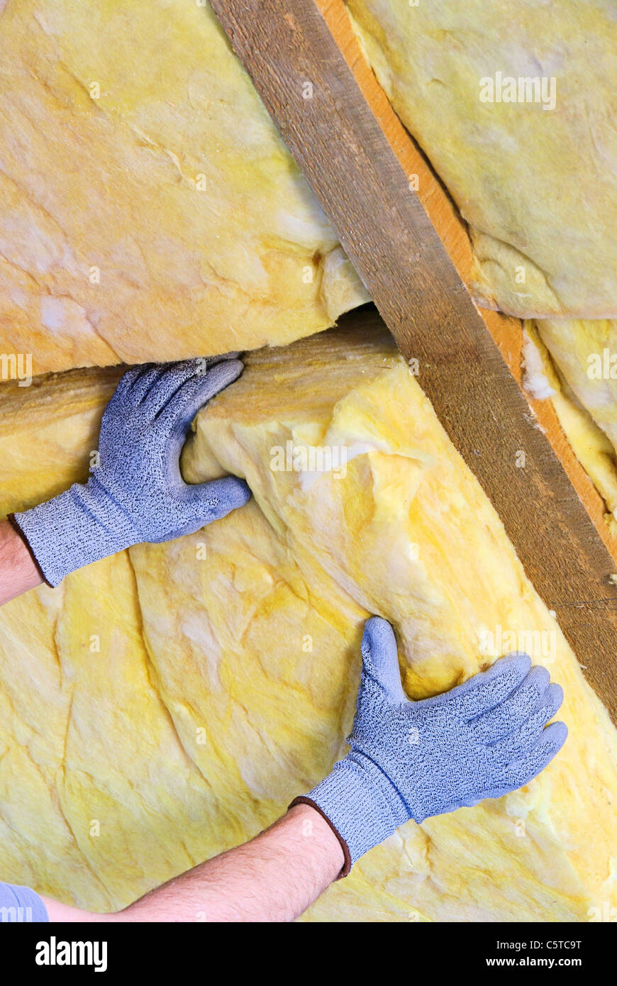 Mineralwolle - mineral rock wool 03 Stock Photo