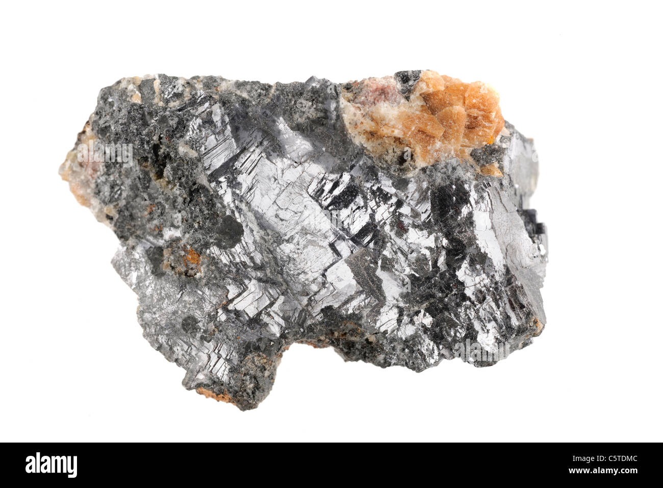 Rock mineral sample Galena Stock Photo