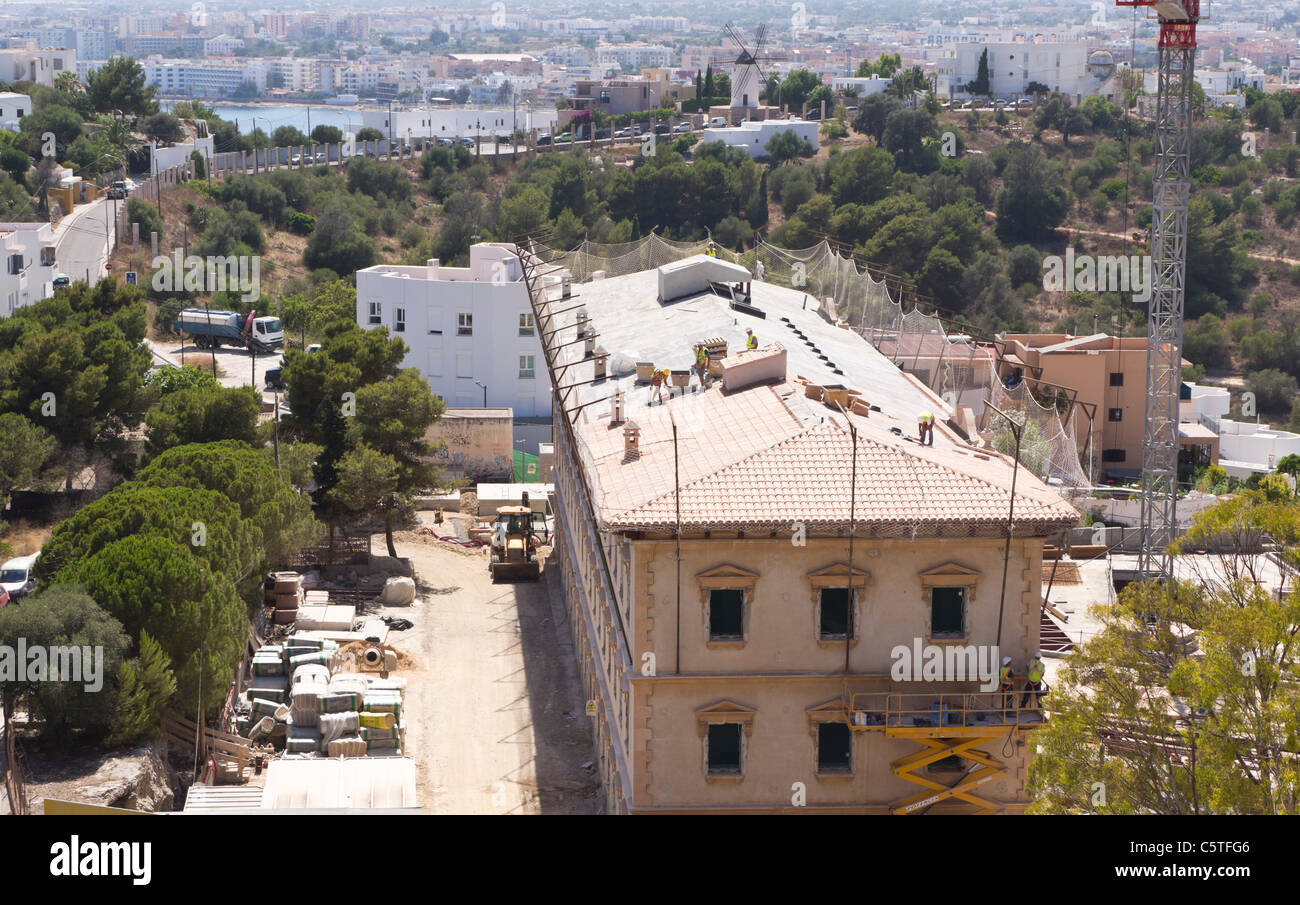 Ibiza, Balearics, Spain - Eivissa city, old military headquarters being renovated for housing Stock Photo