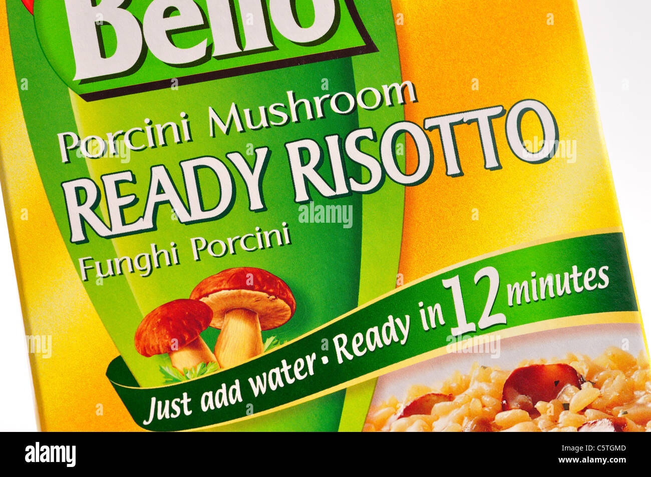 Quick cooking risotto package Stock Photo Alamy