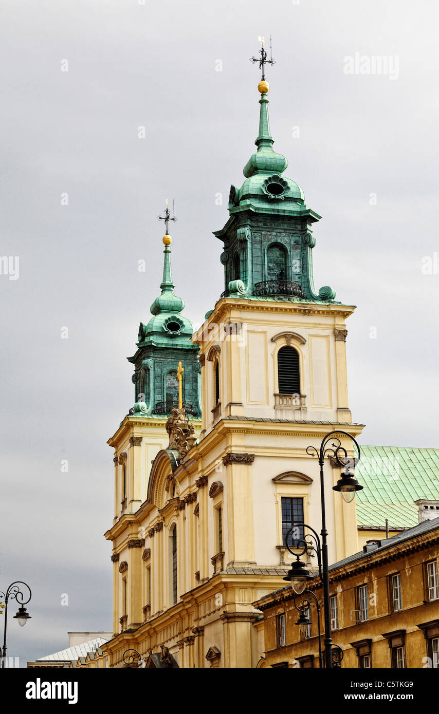 fine image of church in warsaw poland Stock Photo