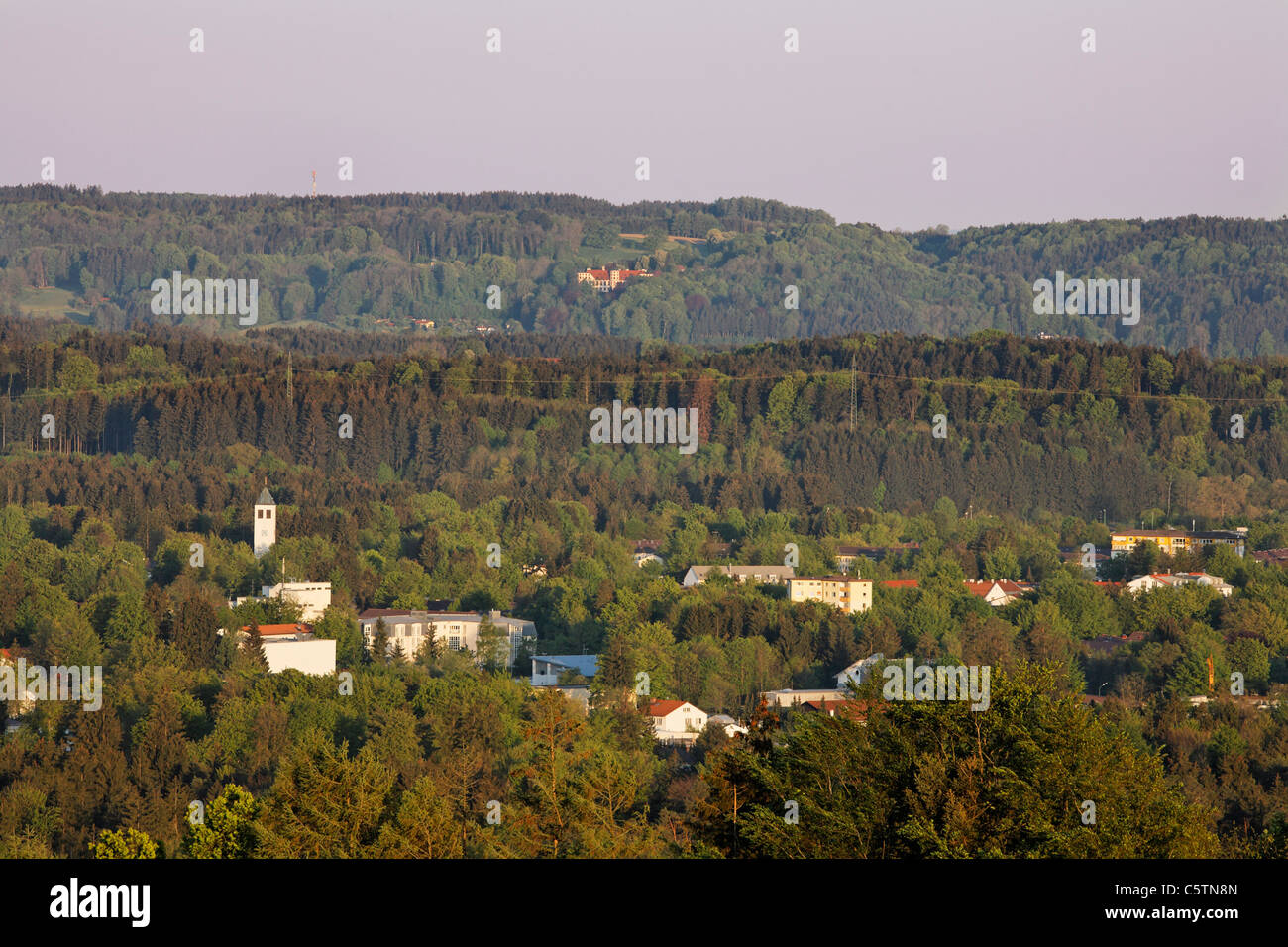 Germany, Upper Bavaria, Geretsried, View of eurasburg castle Stock Photo