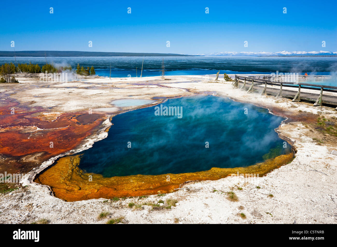 USA, Yellowstone Park, West Thumb Geyser Basin, Abyss Pool Stock Photo