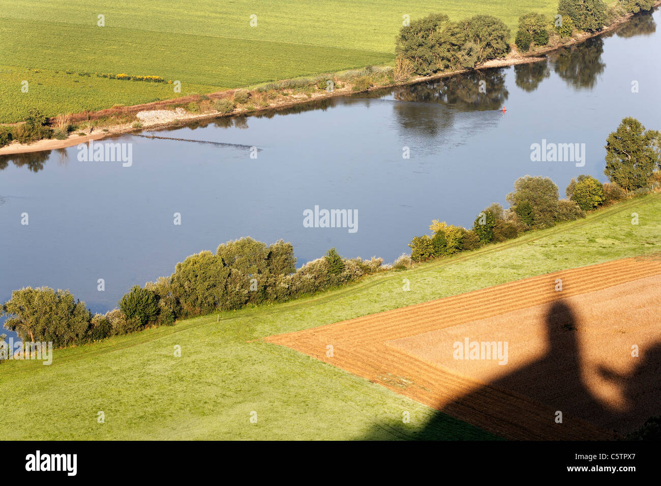 Germany, Lower Bavaria, View of danube river near bogen Stock Photo