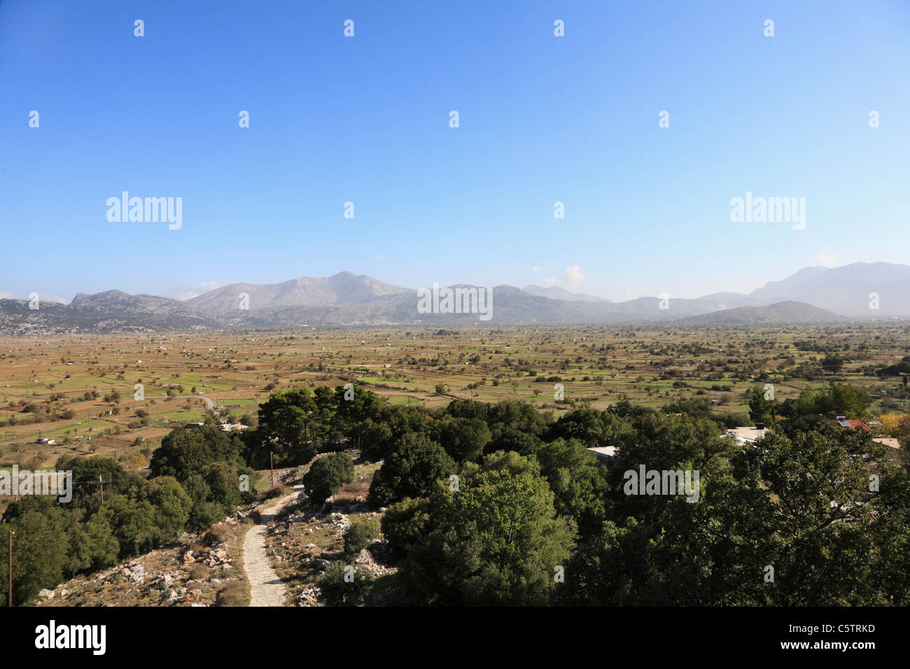 Greece, Crete, Lasithi Plateau, View of landscape Stock Photo