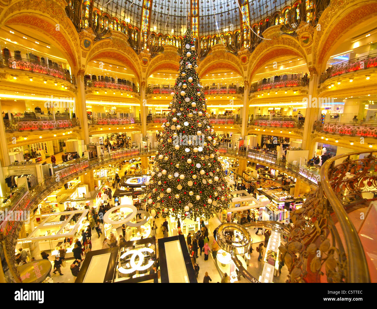 Paris Shopping Mall Galeries Lafayette France Stock Photo