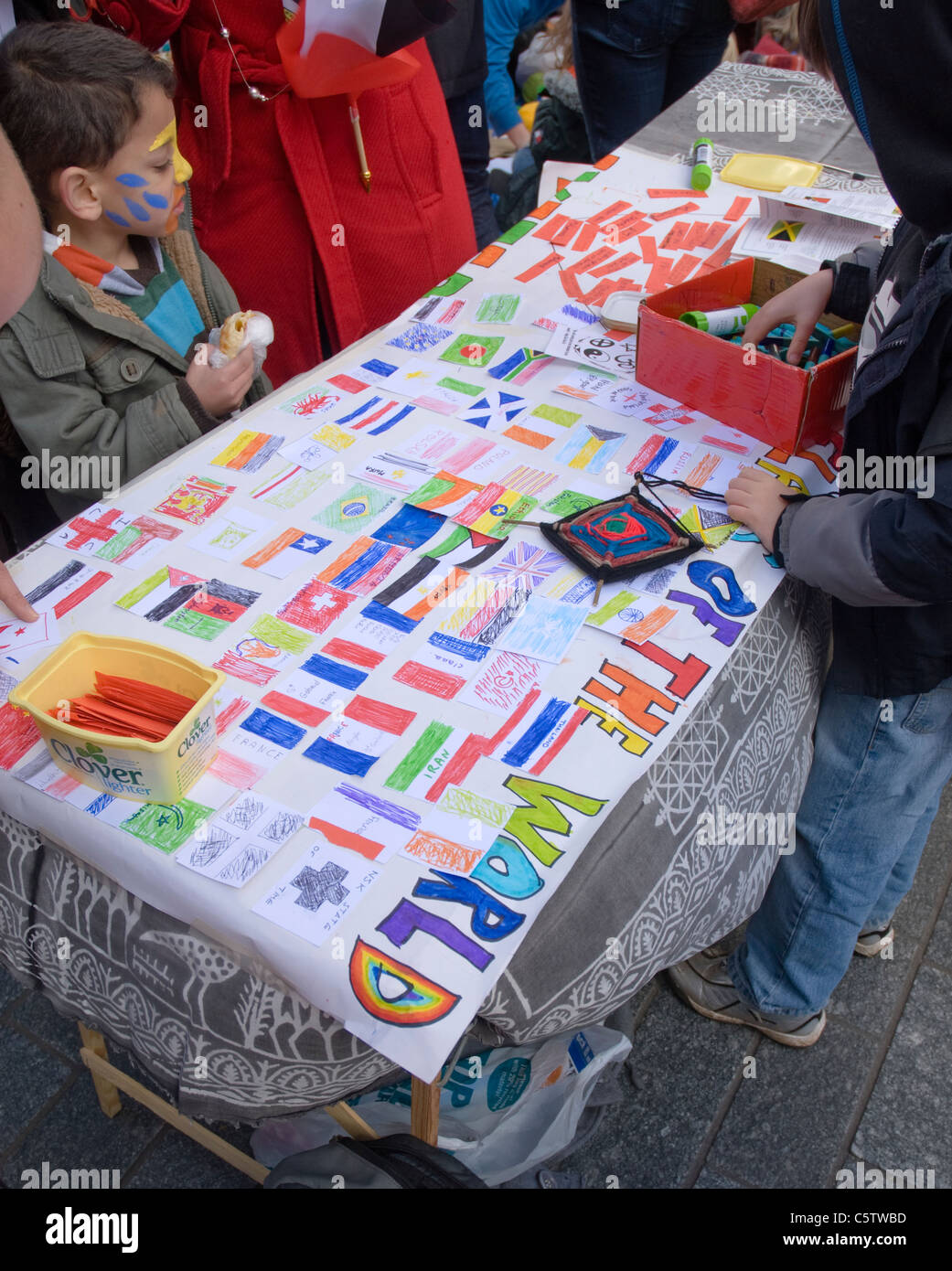 Flag making at the Celebration of Diversity event that took place in ...