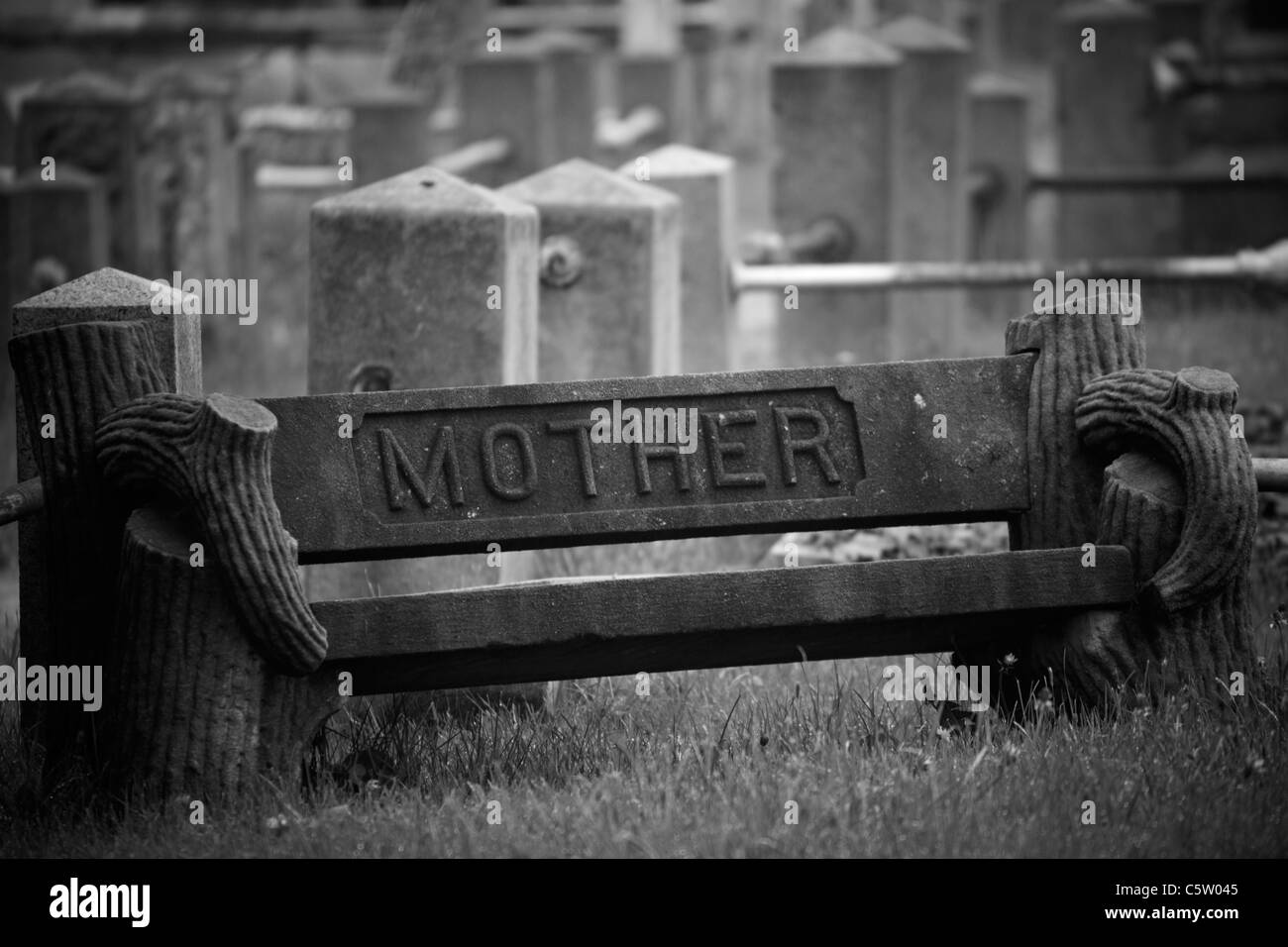 USA, New York, Manhattan, Jewish Cemetery, Gravestone, close-up Stock Photo