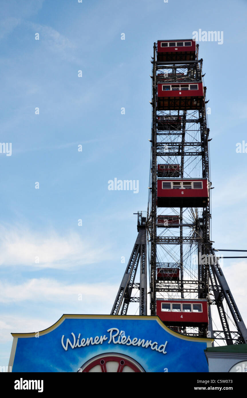 Viennese giant ferris wheel, Prater, Vienna, Austria, Europe, June 2011 Stock Photo