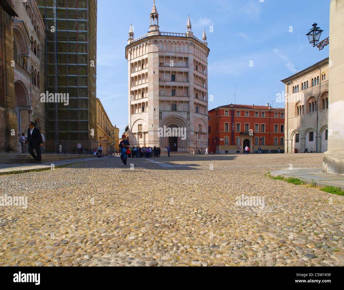 Parma, cathedral square, Battistero, Italy, Emilia-Romagna Stock Photo