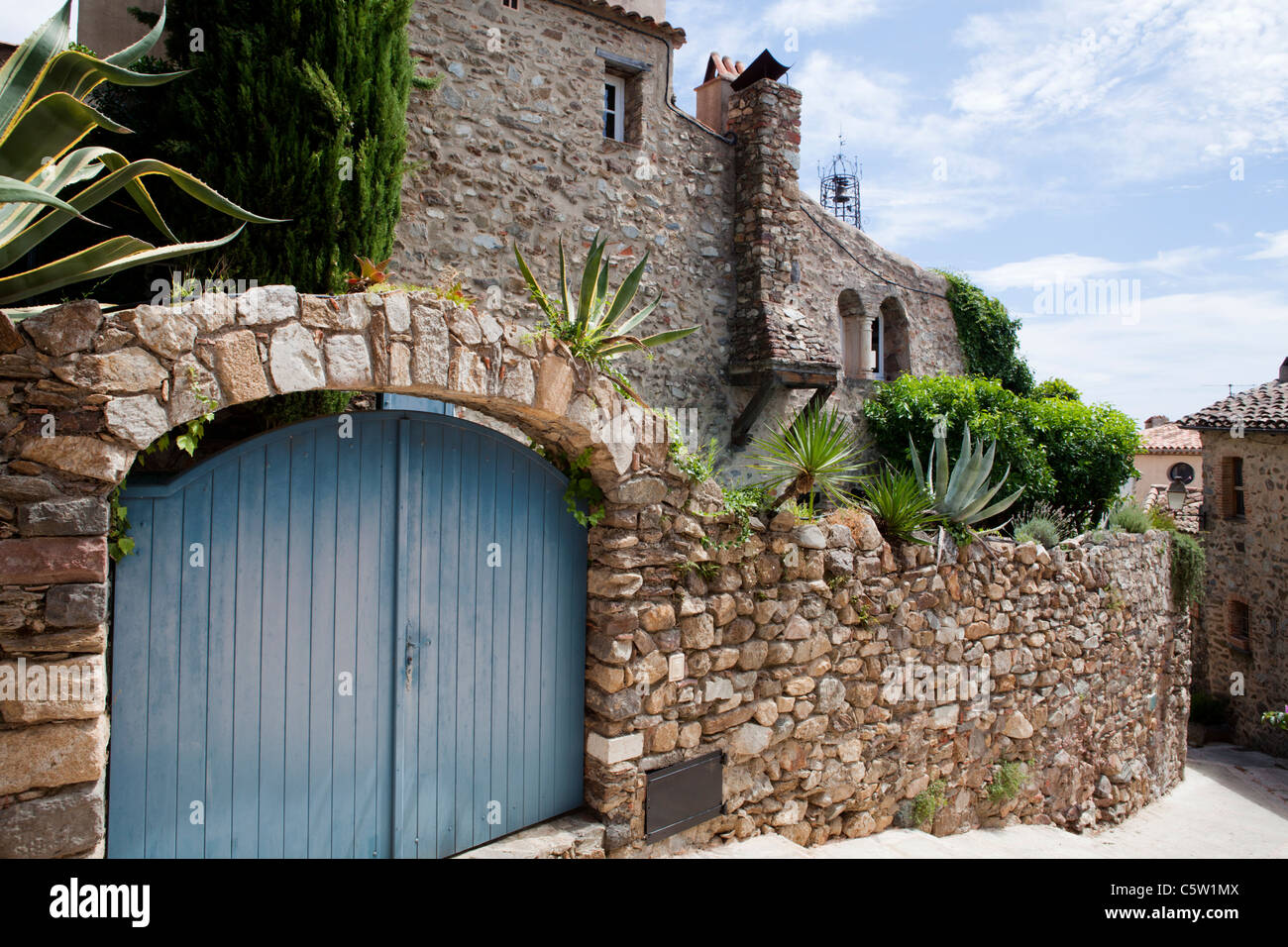 Grimaud, Var Cote d'Azur, France. Old village renewed property  keeping the traditional characteristics Stock Photo
