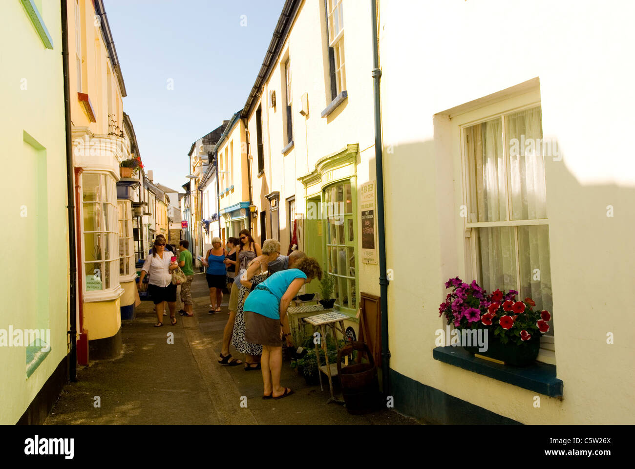 Narrow Streets of Appledore, Devon, England UK Stock Photo
