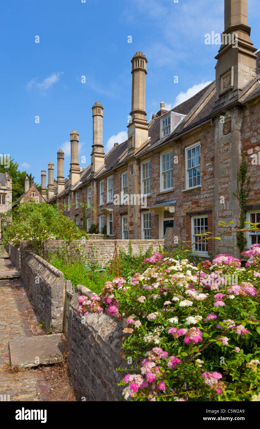 Vicars' close Wells Somerset England GB UK EU Europe Stock Photo