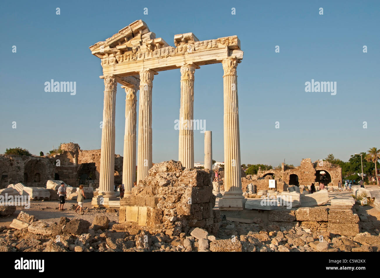 Side Turkey Temple of Apollo Athena Apollon Roman Stock Photo