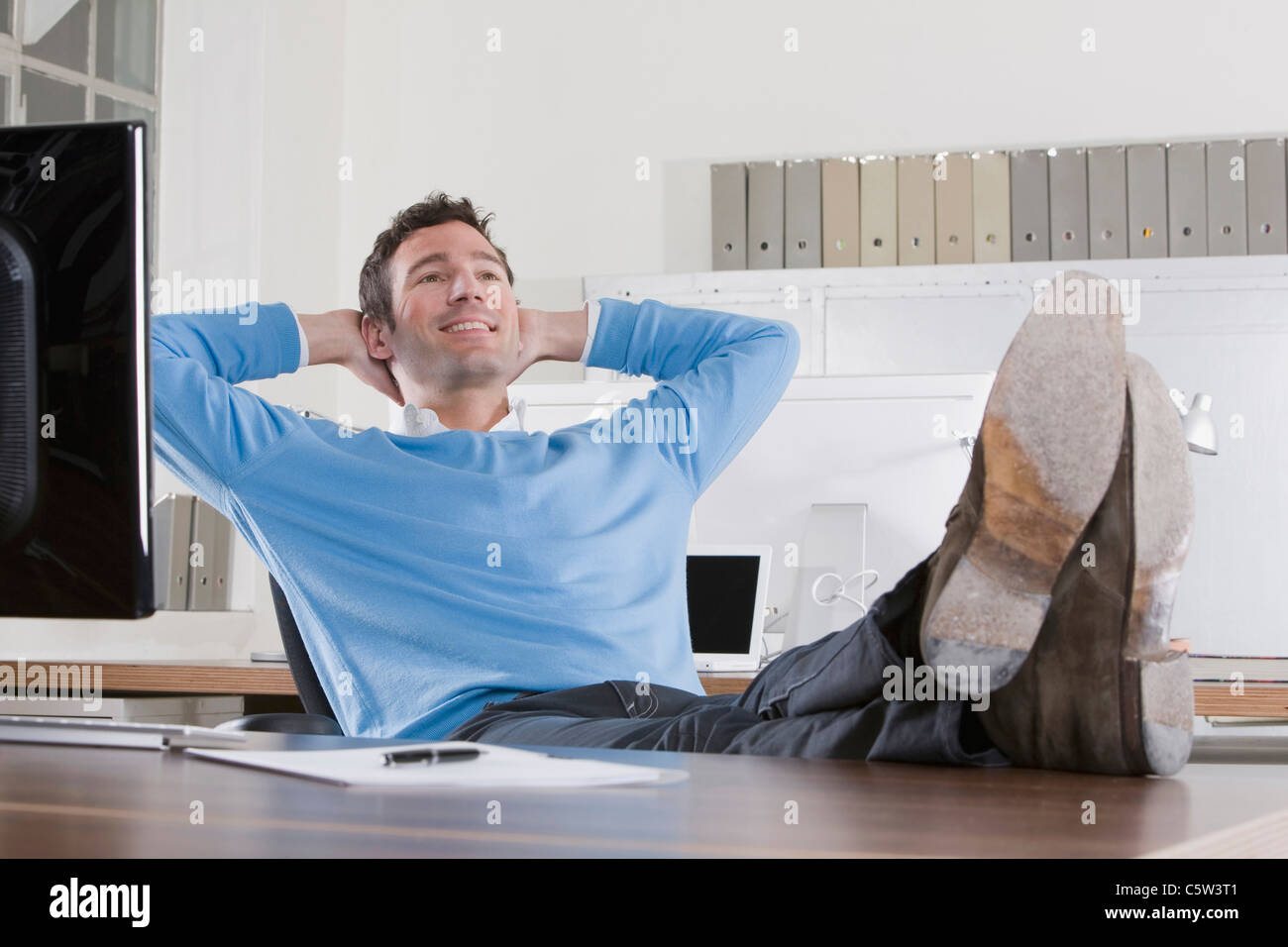 Feet On Desk Hi-res Stock Photography And Images - Alamy