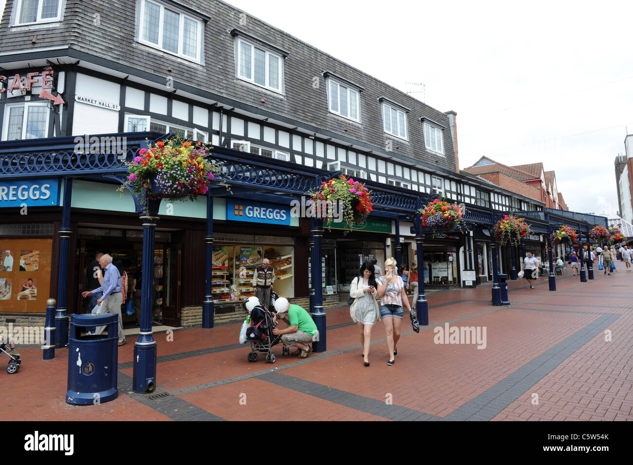 Cannock town centre Staffordshire Uk Stock Photo