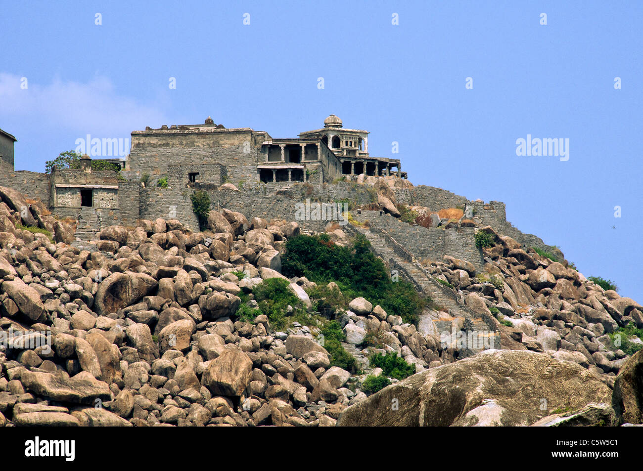 Krishnagiri Fort Gingee Tamil Nadu South India Stock Photo