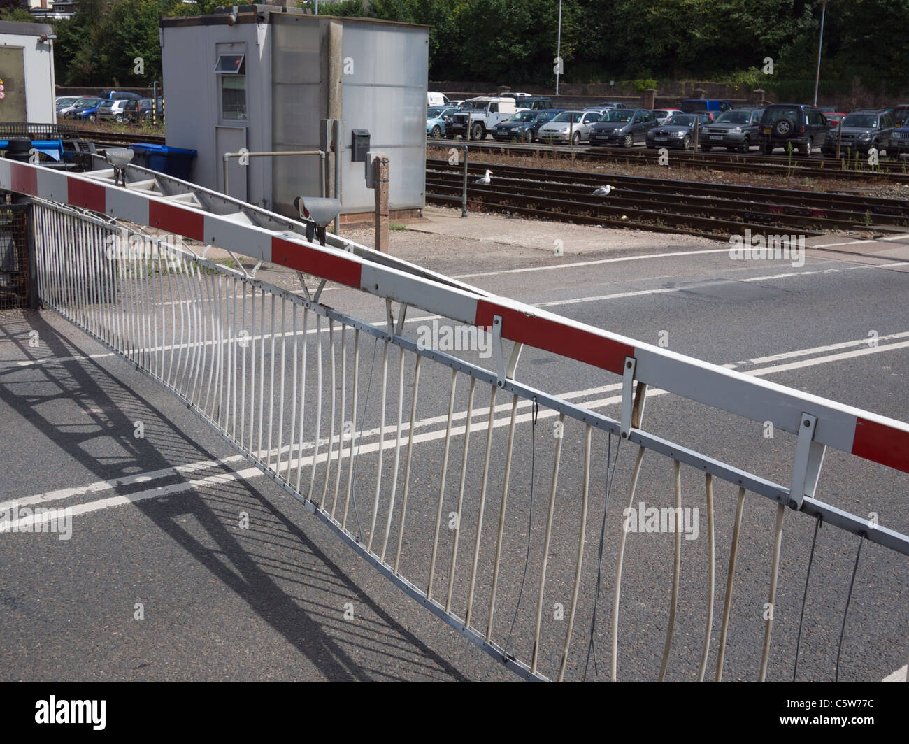 Level Crossing at Exeter St Davids, Devon Stock Photo Alamy