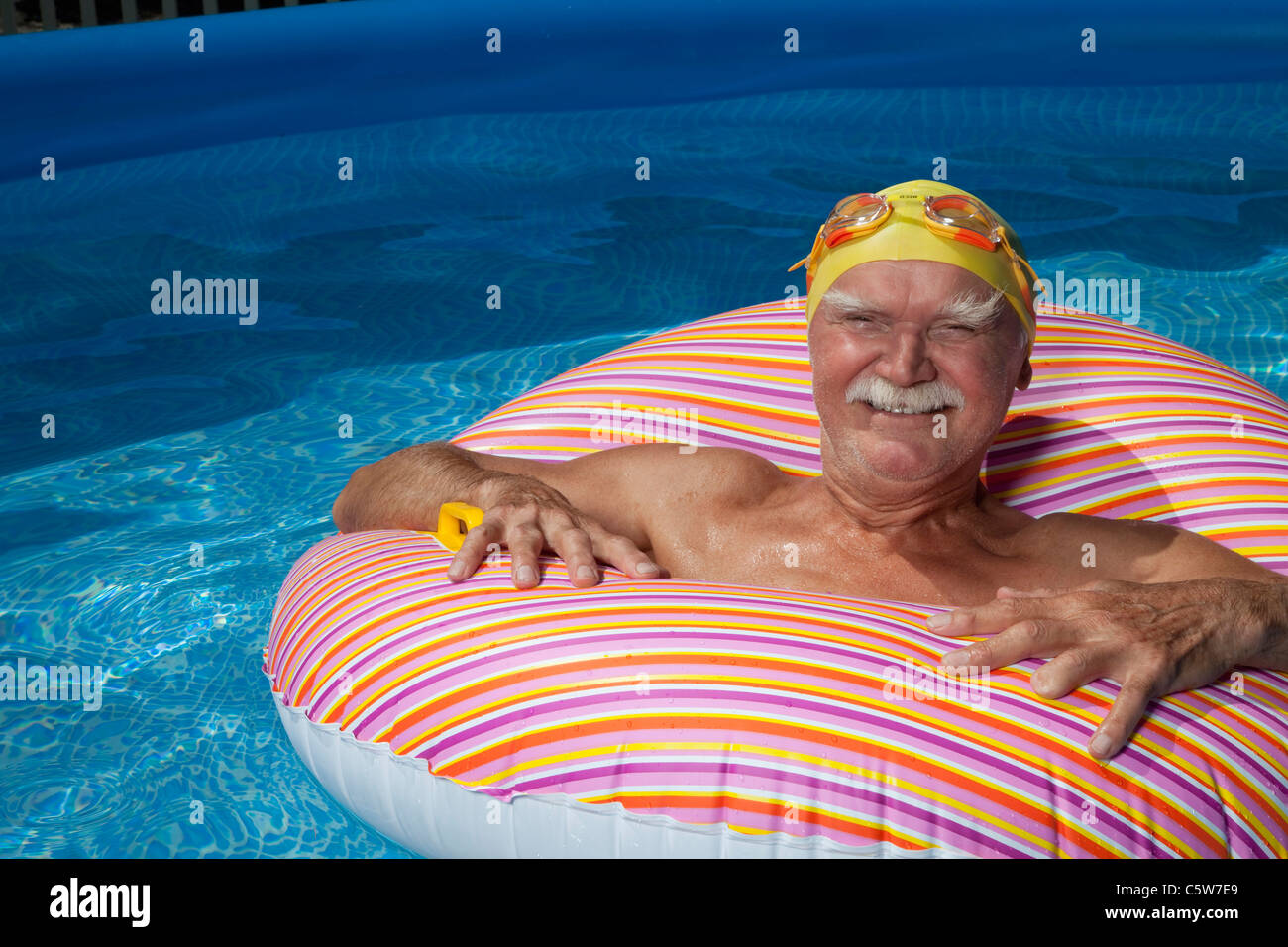 man pool float