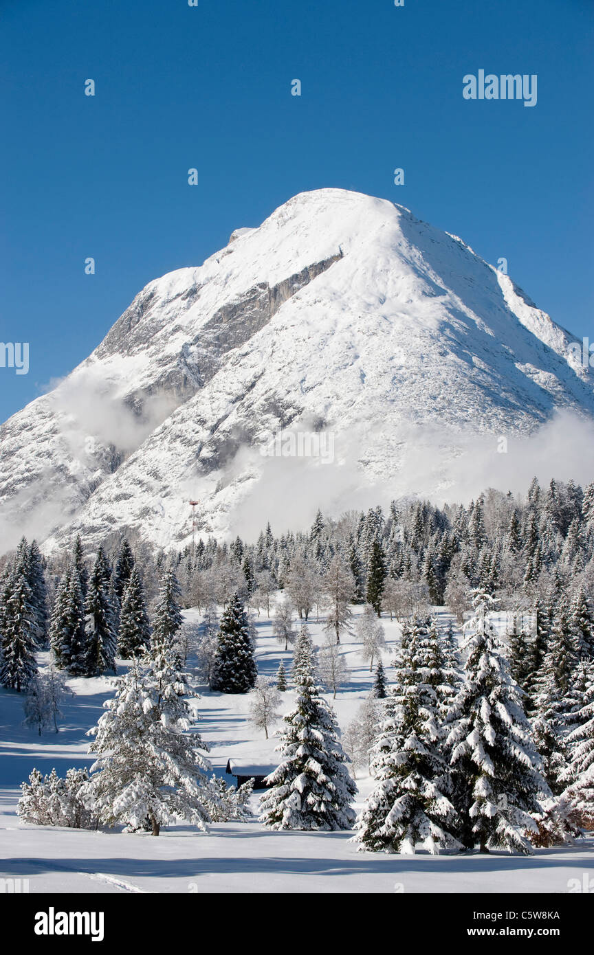 Austria Tyrol, Seefeld, Wildmoosalm, Winter landscape Stock Photo