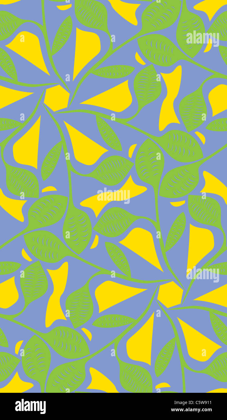 Seamless leaf background pattern backlit by yellow sunlight Stock Photo ...