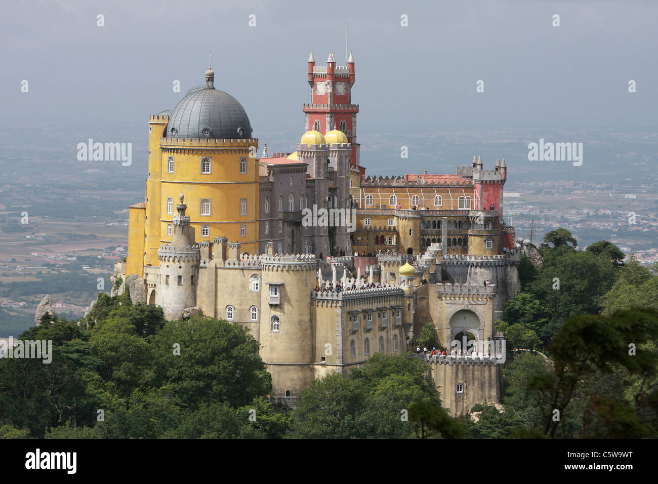 Portugal, Estremadura, Sintra, View of pena national palace Stock Photo