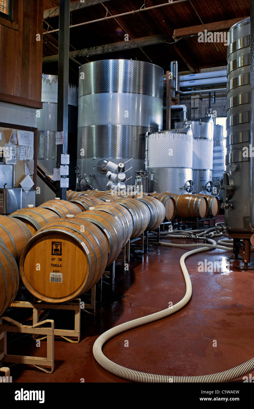 Wine fermentation tanks stainless steel hires stock photography and