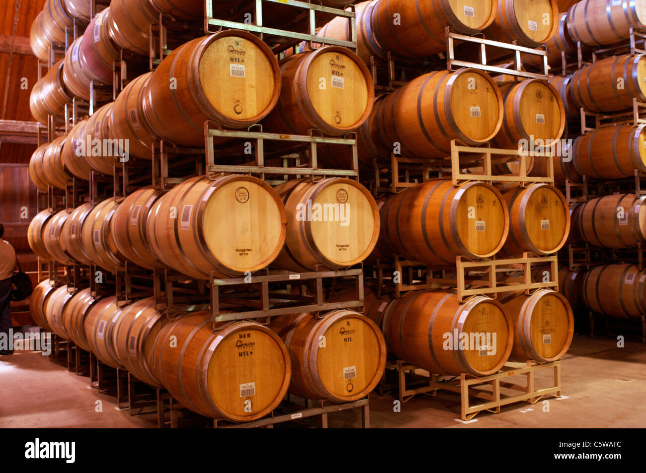 Oak wine barrels Stock Photo Alamy