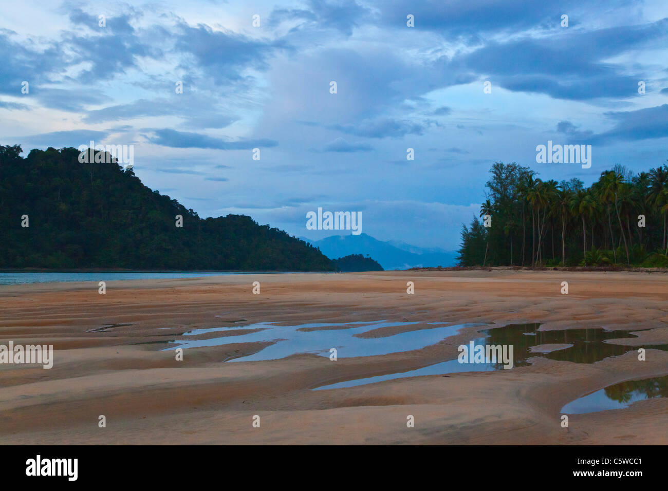 The beautiful coastline of KOH PHRA THONG ISLAND near the village of Ben Lion THAILAND Stock