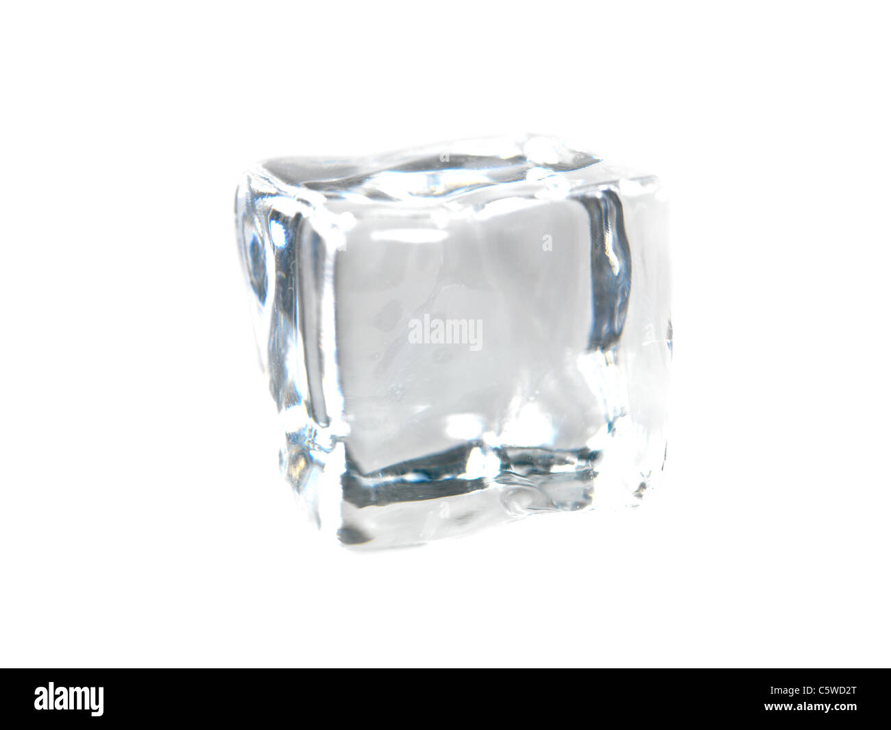 Ice cubes isolated against a white background Stock Photo - Alamy