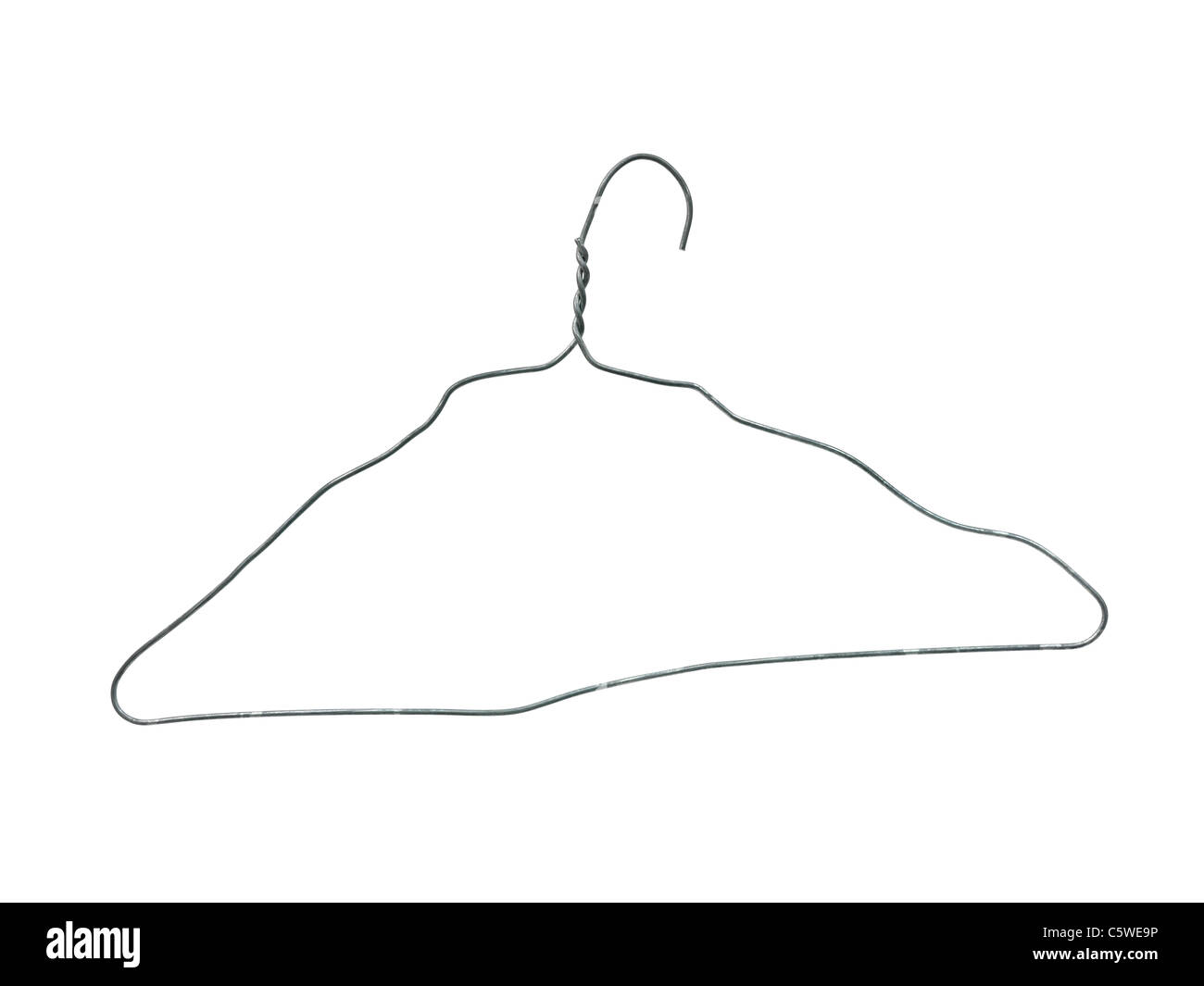 A coat hanger isolated against a white background Stock Photo