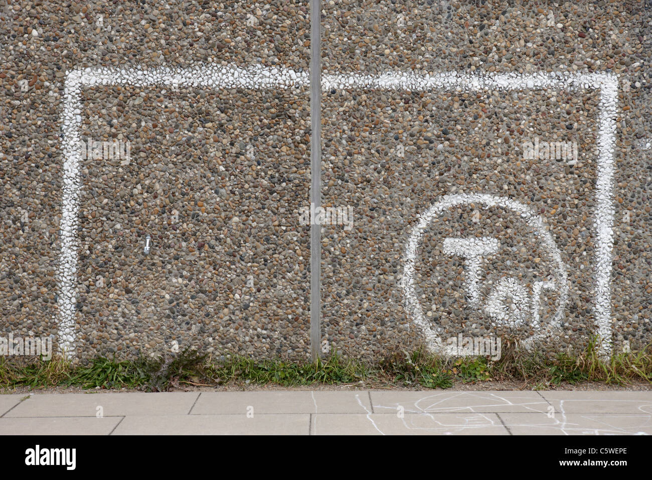 Soccer goal painted on wall, closeup Stock Photo Alamy