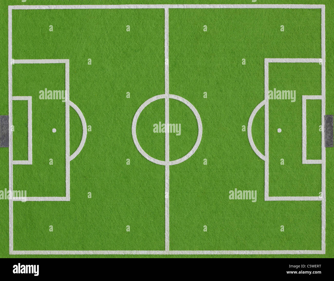 Toy soccer field, elevated view Stock Photo Alamy