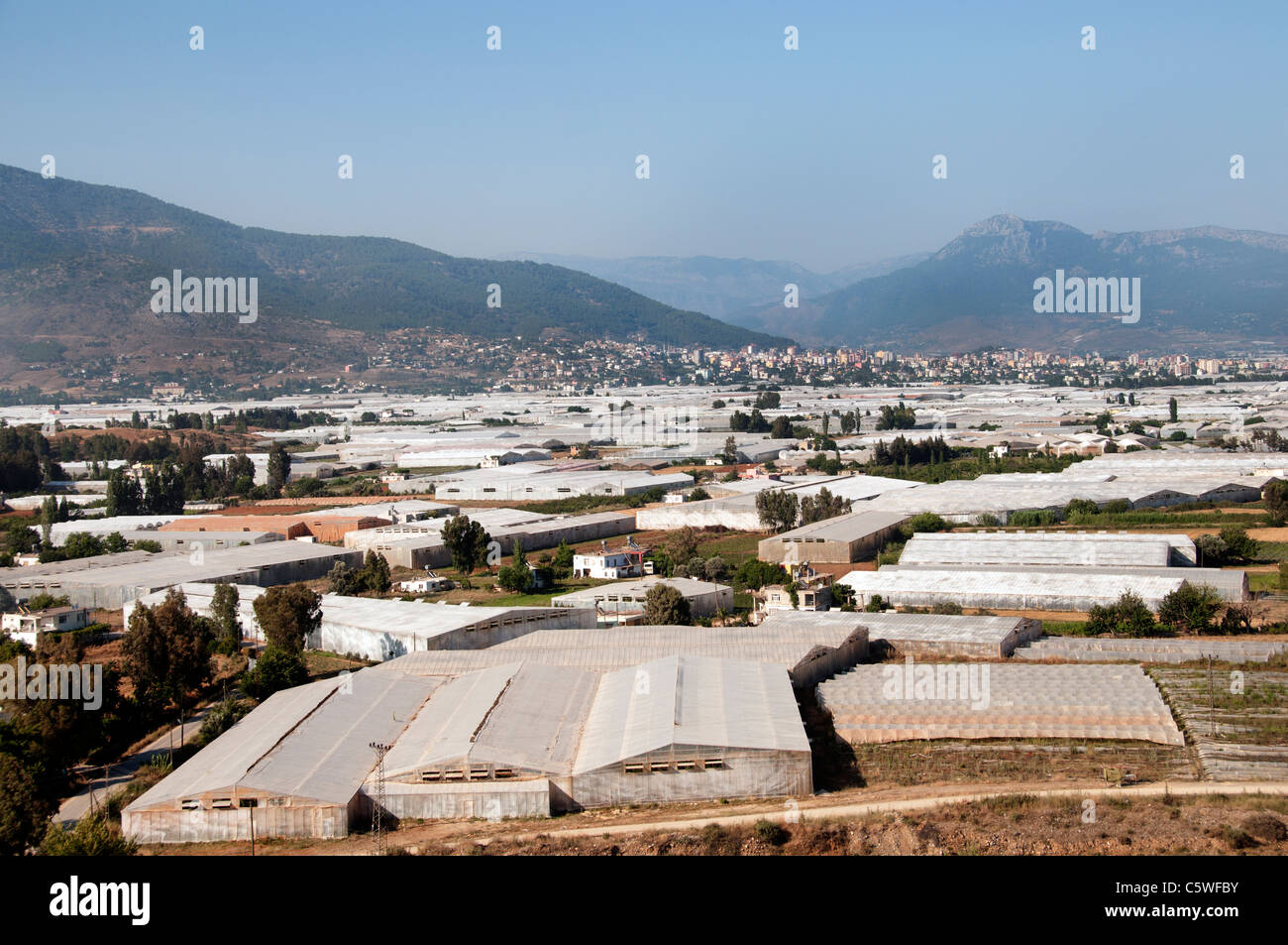 South Turkey Greenhouse Glasshouse Agriculture Farm Stock Photo Alamy