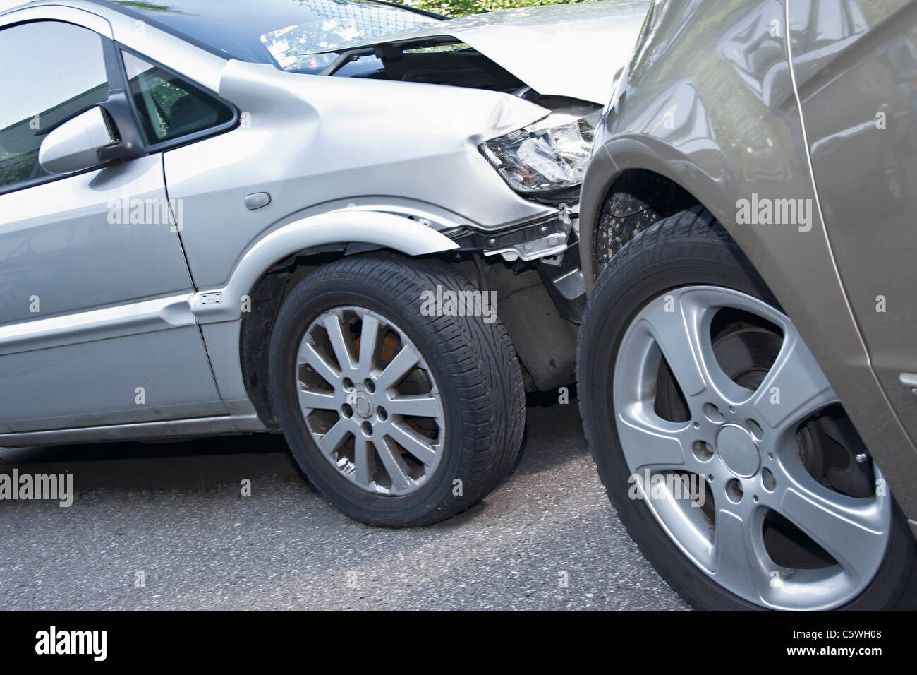 Germany, View of car accident Stock Photo Alamy
