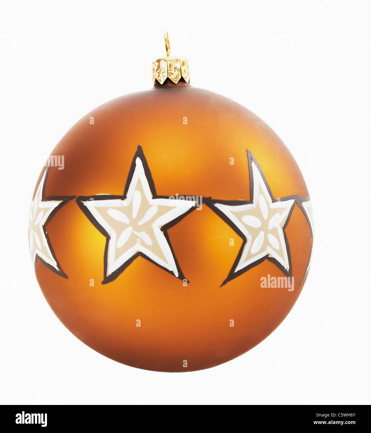 Christmas bauble against white background, closeup Stock Photo Alamy