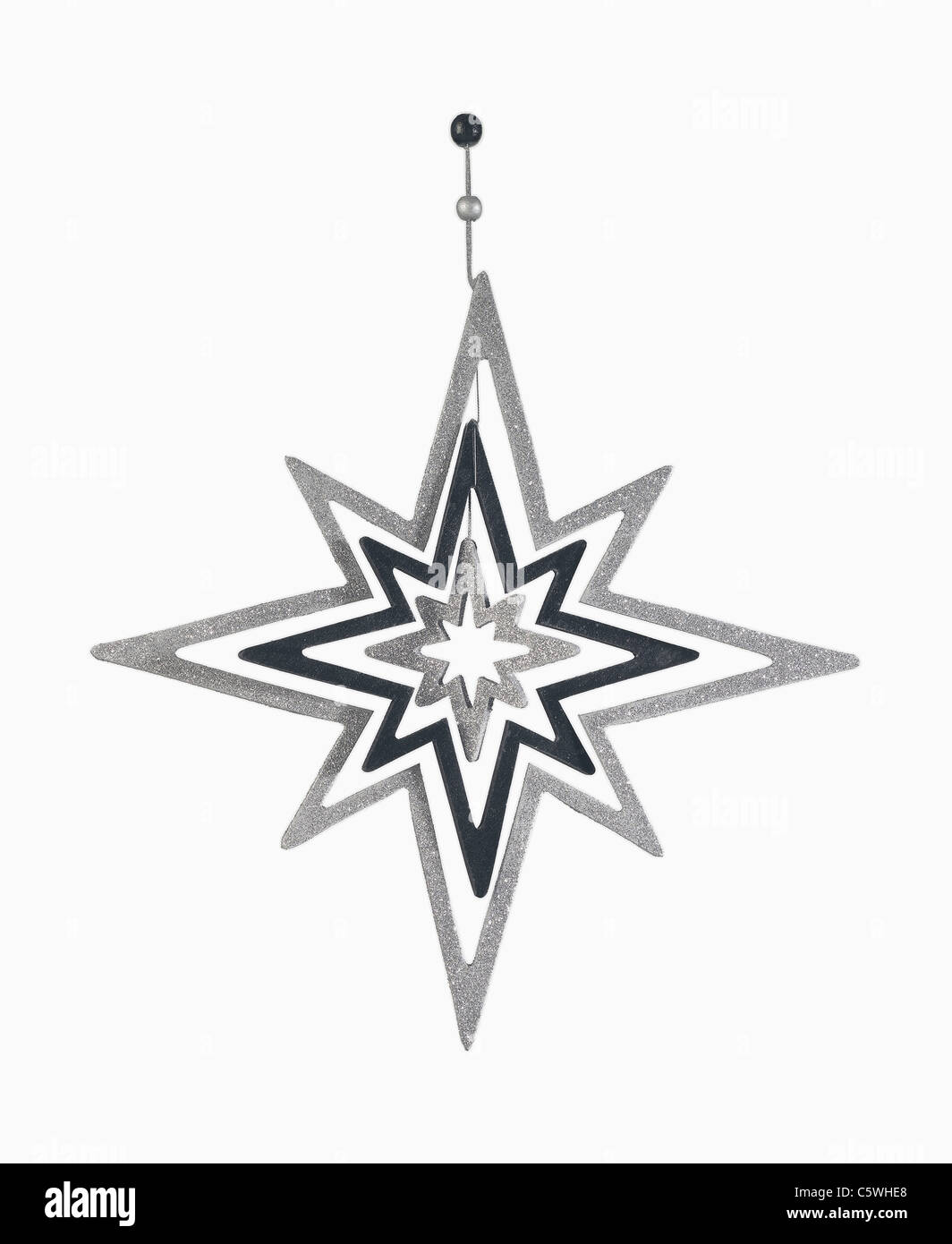 Christmas star ornament against white background Stock Photo Alamy
