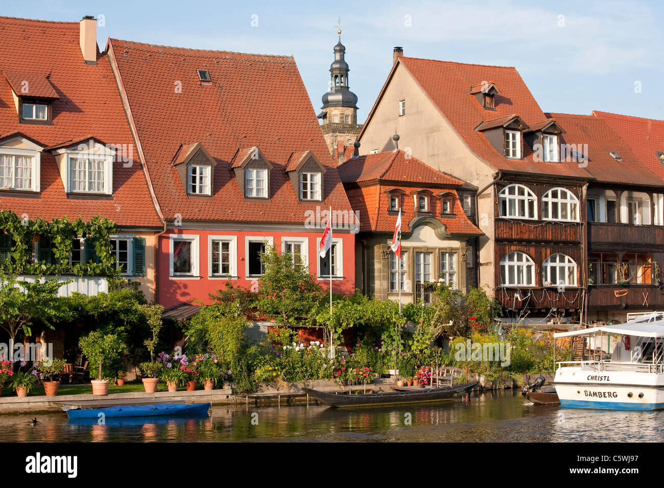 Germany, Bavaria, Franconia, Bamberg, Little Venice Stock Photo