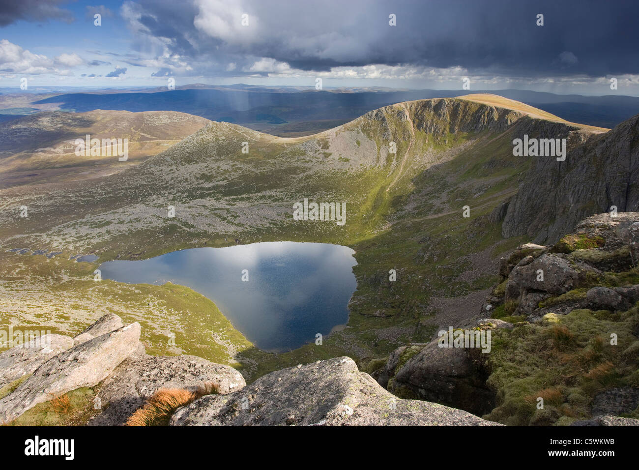 Lochnagar. View from Cac Carn Mor looking east, Grampian Mountains. Scotland, Great Britain. Stock Photo