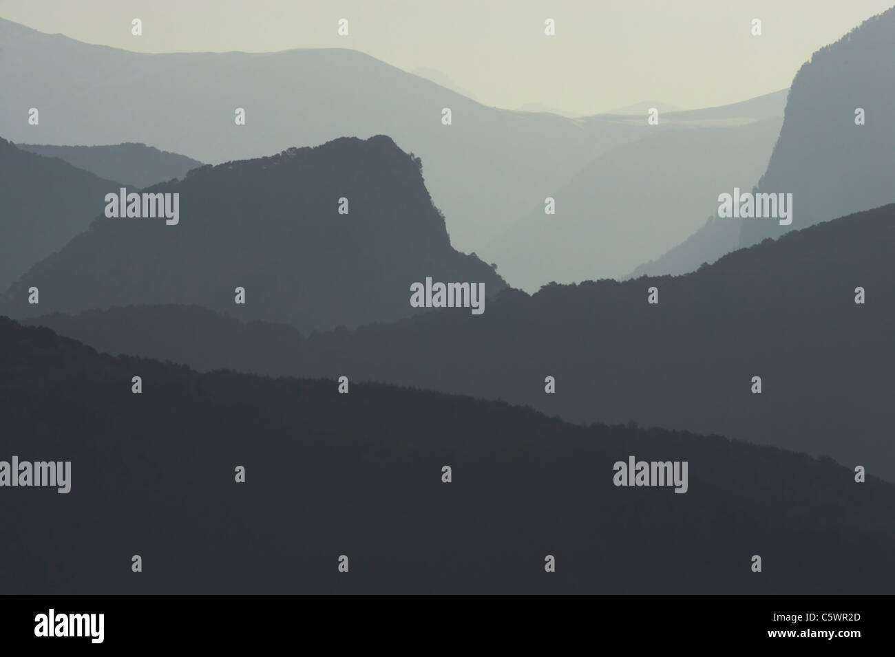 Pyrenees at first light Spain LA002531 Stock Photo