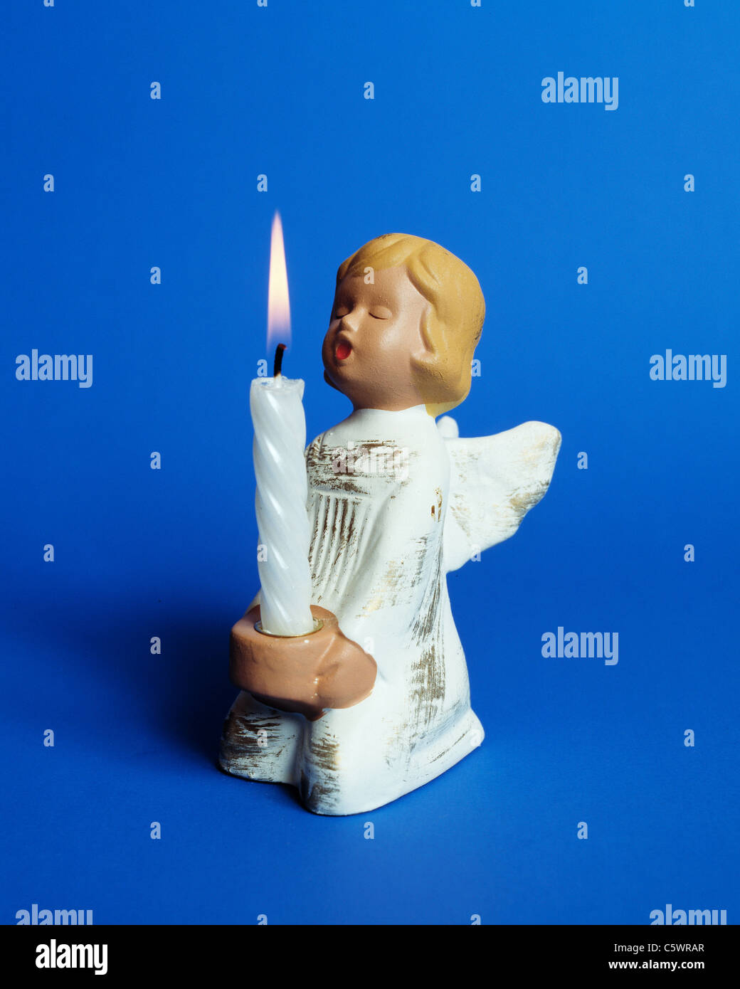 religion, Christianity, feast, festive season, Christmas, Christmas decoration, angel with candle Stock Photo