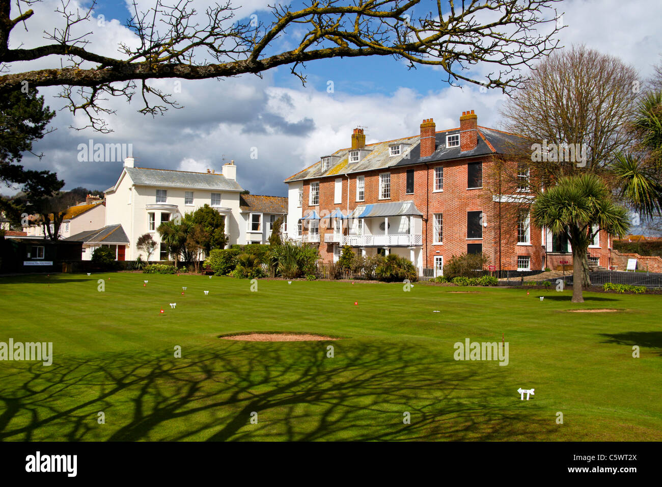 Kennaway House a Grade II Listed Regency mansion in Sidmouth, Devon, England, UK Stock Photo
