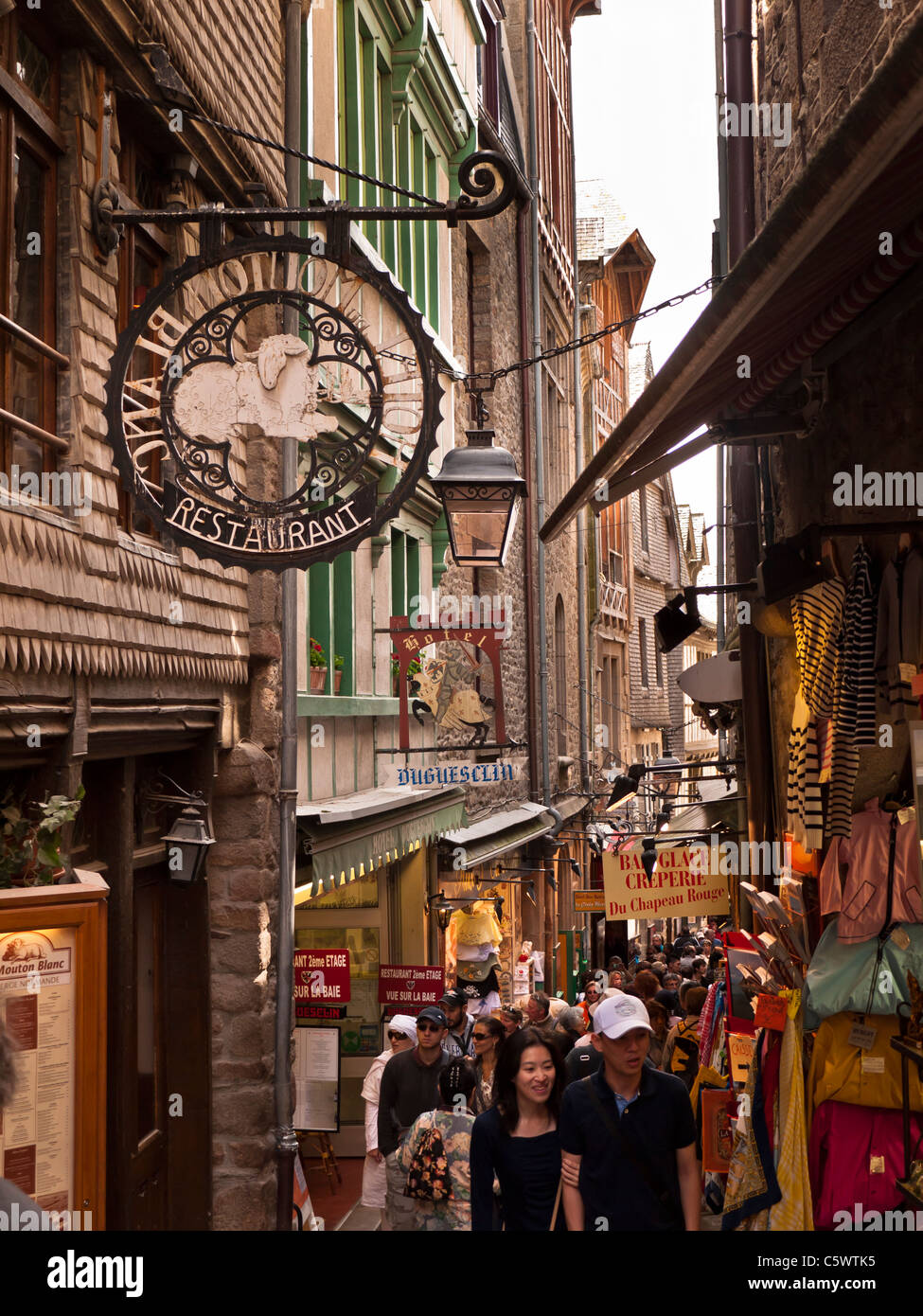 Street on Le Mont-St-Michel France Stock Photo - Alamy