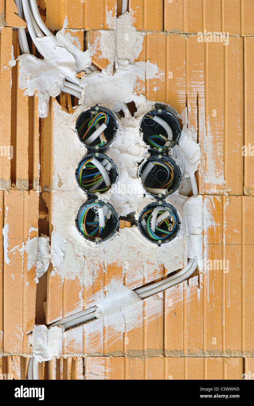 Elektroinstallation - electrical installation 04 Stock Photo