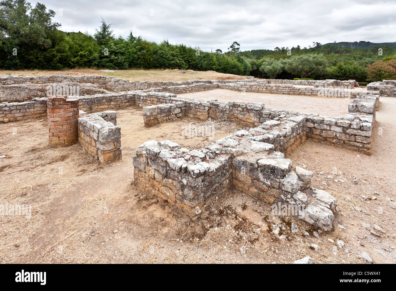 Room structures of the House of the Skeletons Villa in Conimbriga, the
