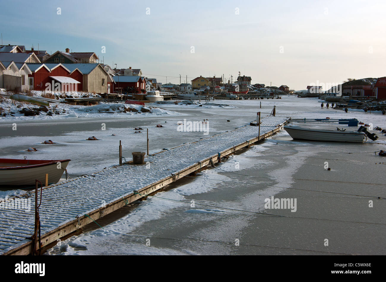 Fotö island in wintertime, Bohuslän. Sweden Stock Photo