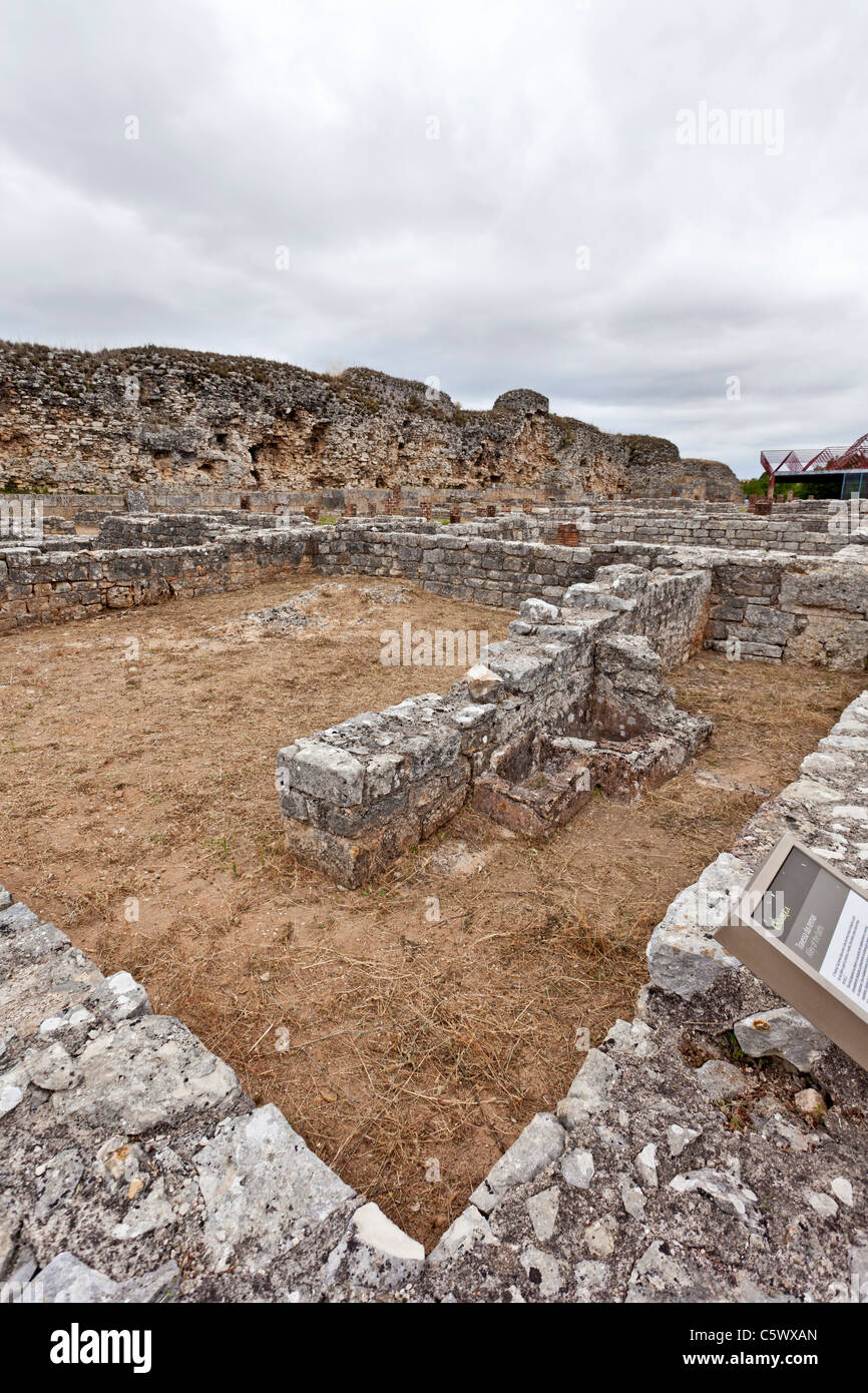 Room structures of the House of the Skeletons Villa in Conimbriga, the