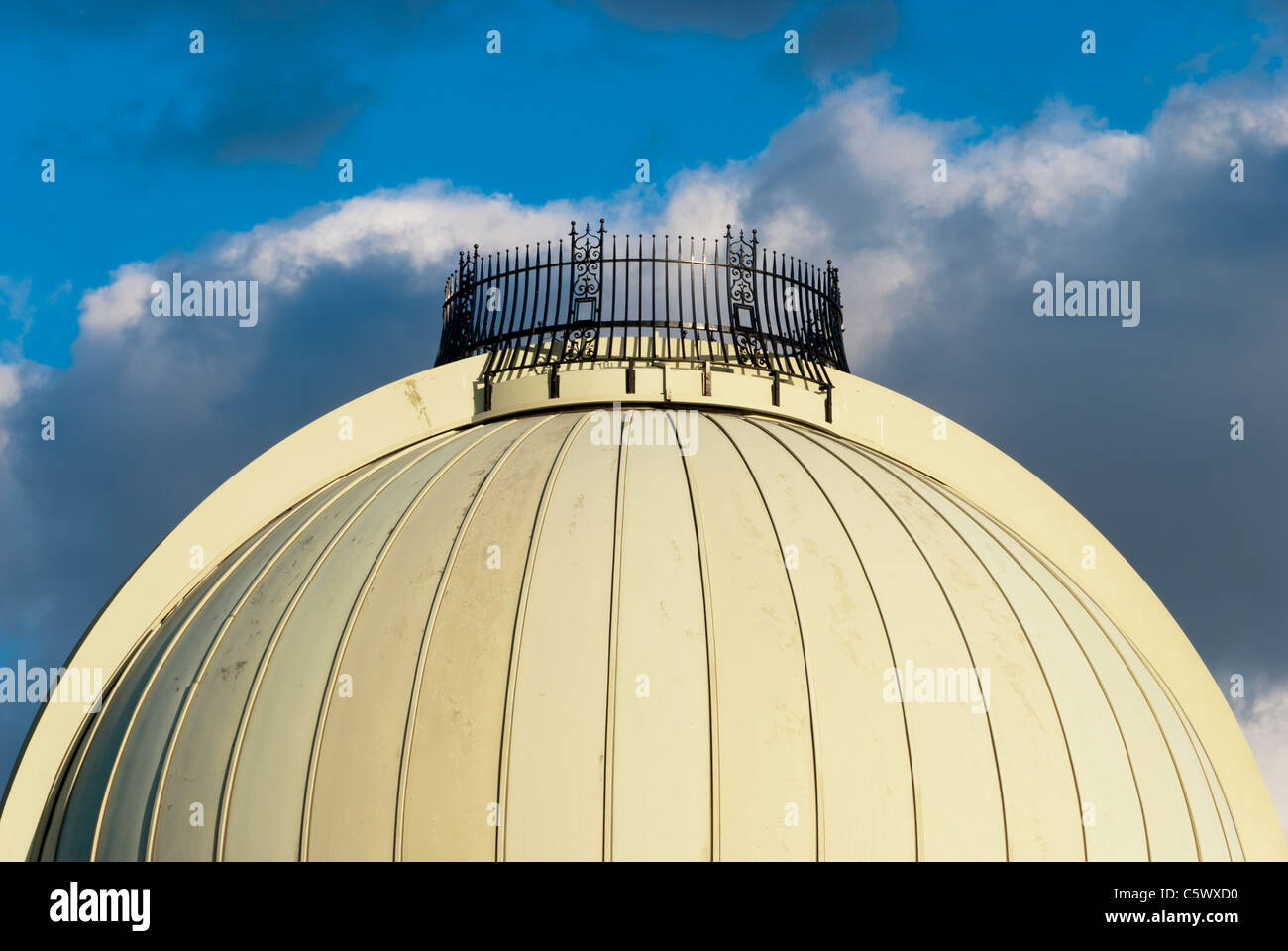 Royal observatory in greenwich prime meridian london england stock